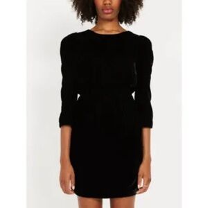 Frank & Oak Sz XL Velvet Black V Back Classic Christmas Mini Dress
